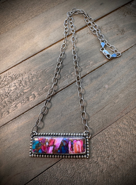 Mojave Turquoise - Bar Necklace #3
