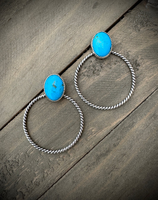 Turquoise Rope Hoops