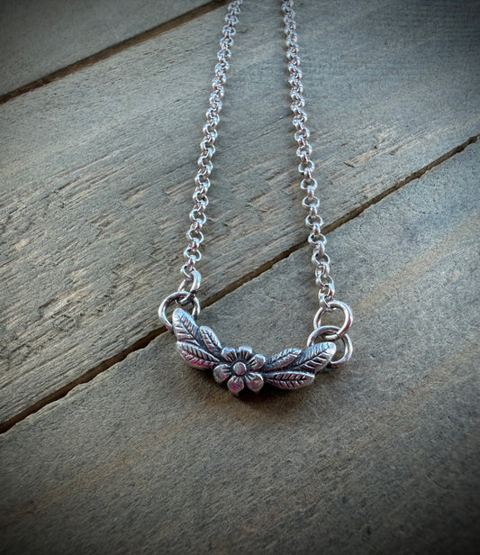 Floral and Leaf Necklace