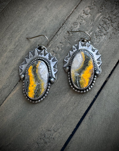 Bumble Bee Jasper Earrings