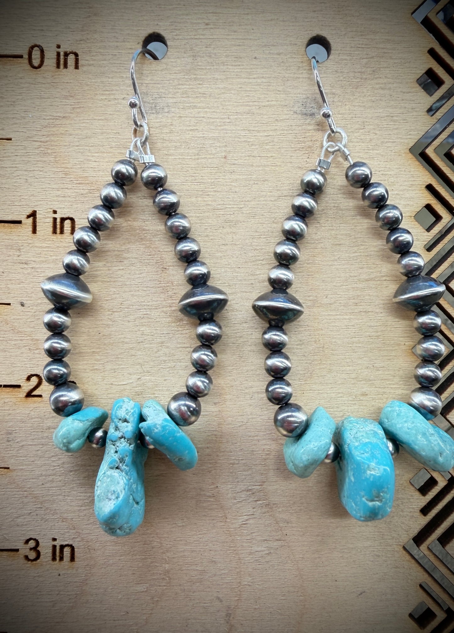 Navajo Pearl and Turquoise Earrings