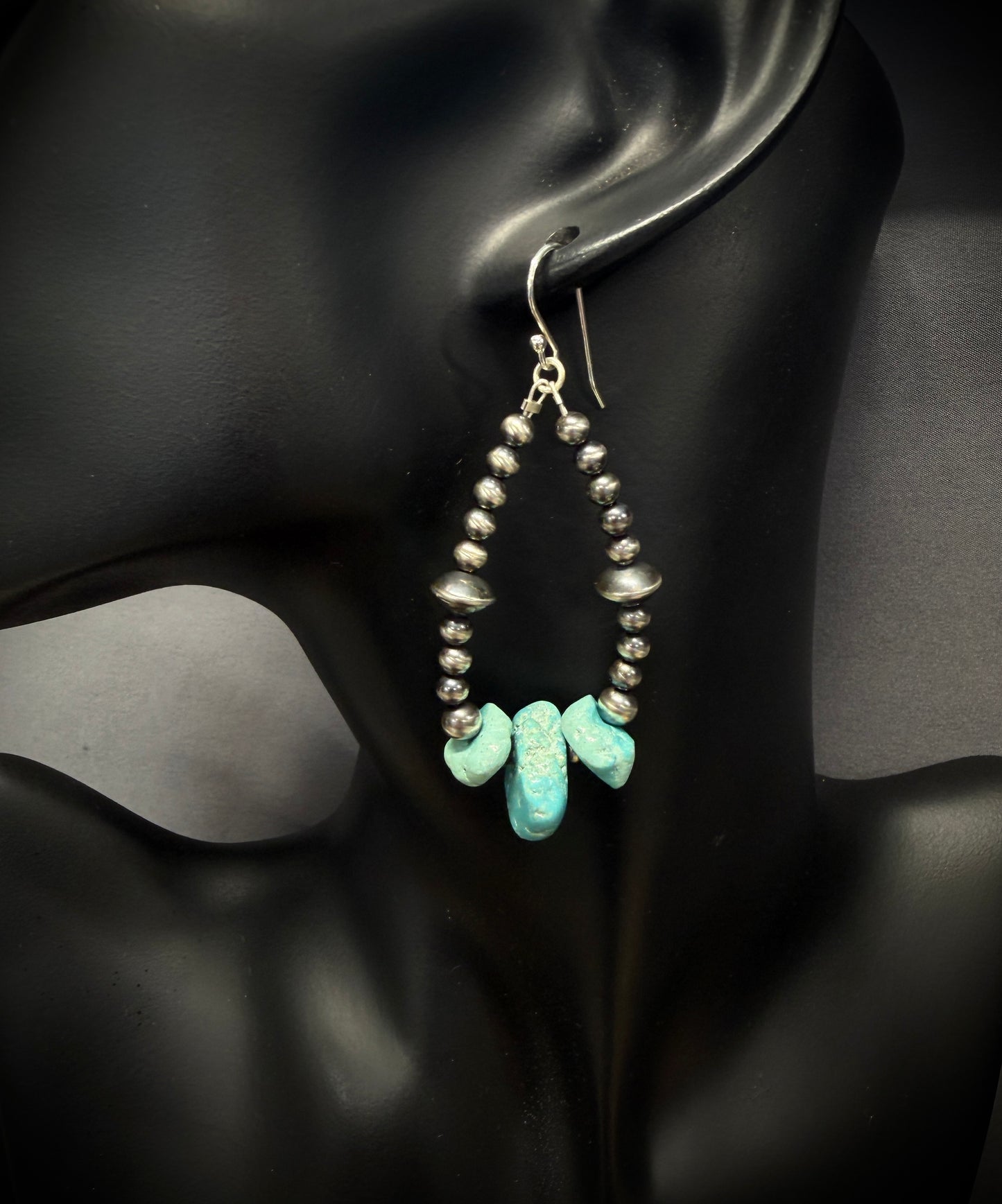 Navajo Pearl and Turquoise Earrings