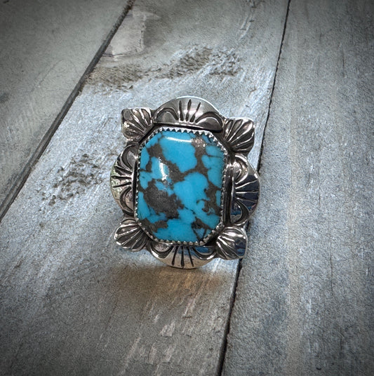 Octagon Turquoise Ring