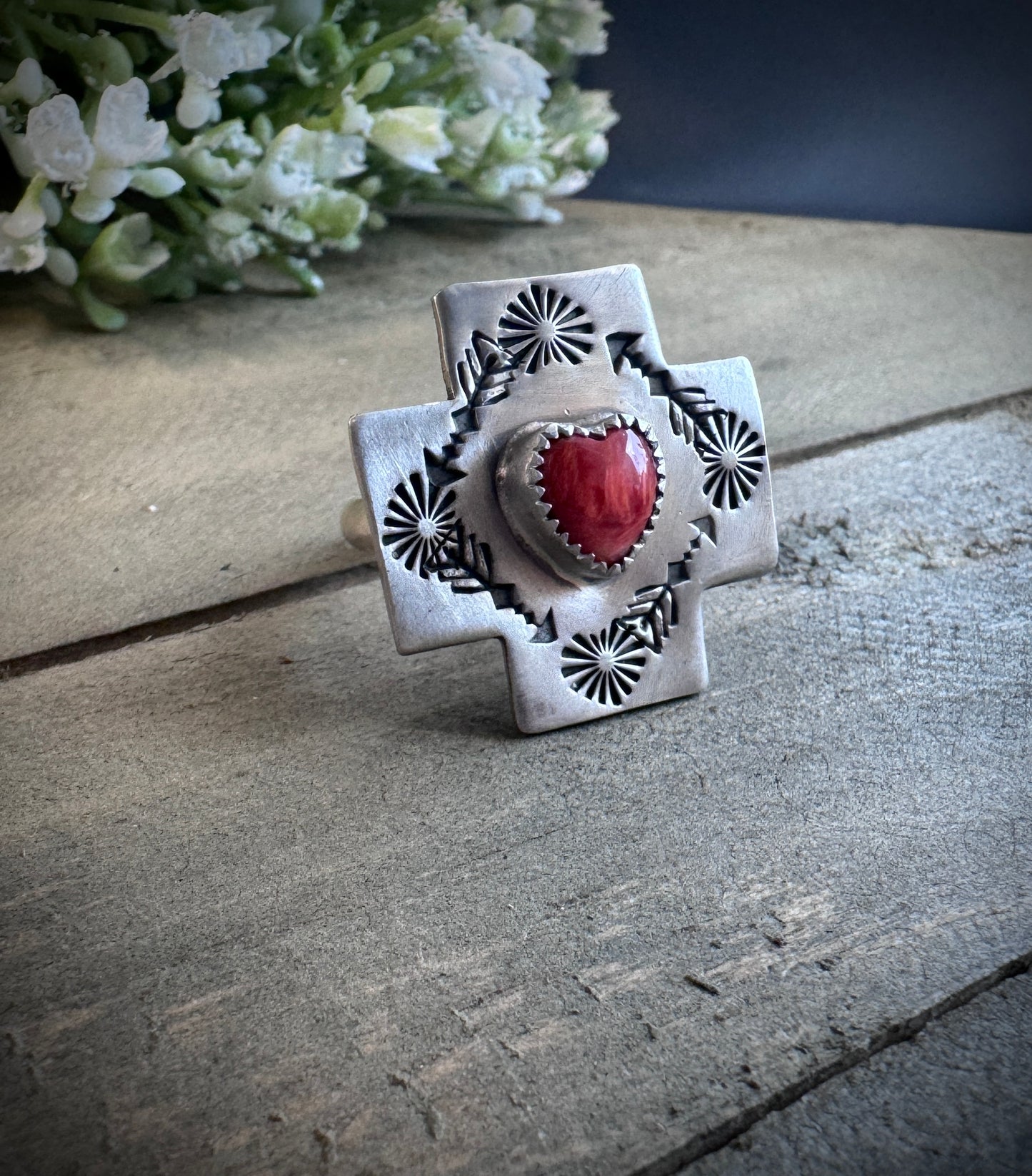 Cross Ring - Heart