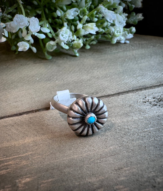 Concho and Turquoise Ring