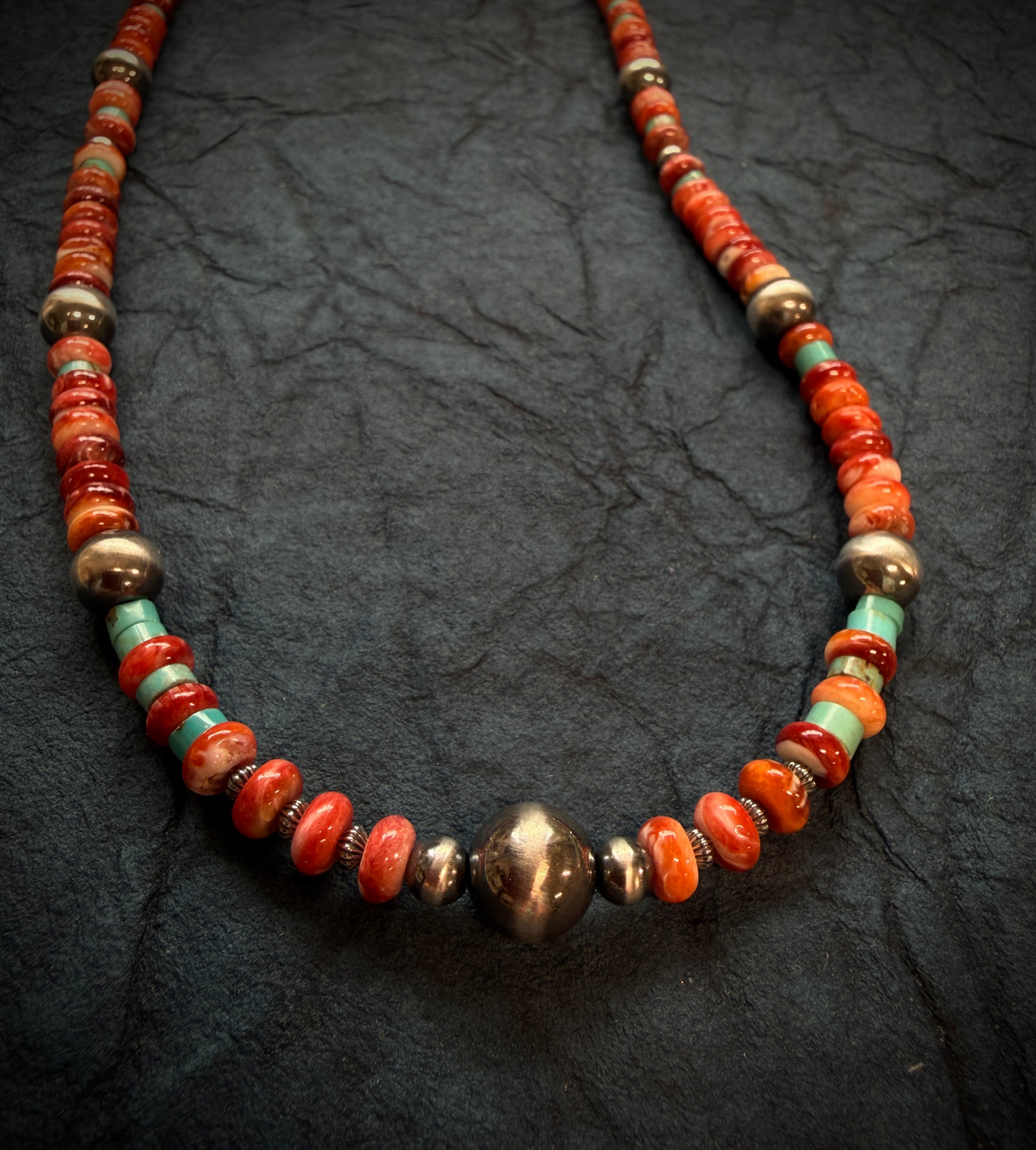 Orange Spiny Oyster Necklace