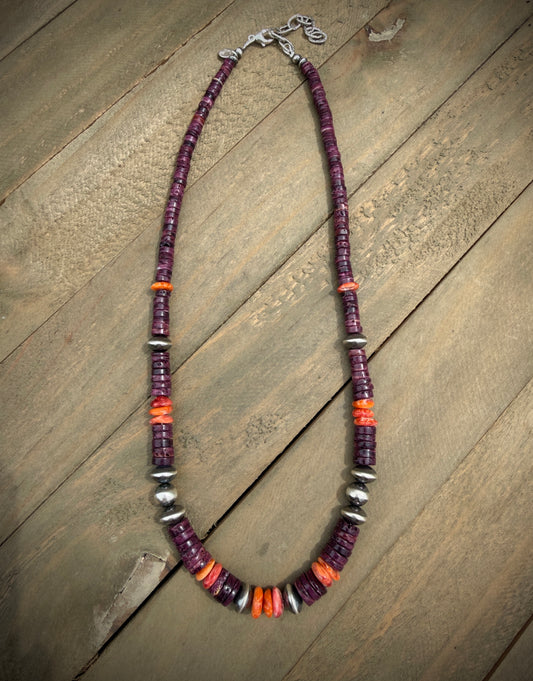 Purple Spiny Oyster Necklace