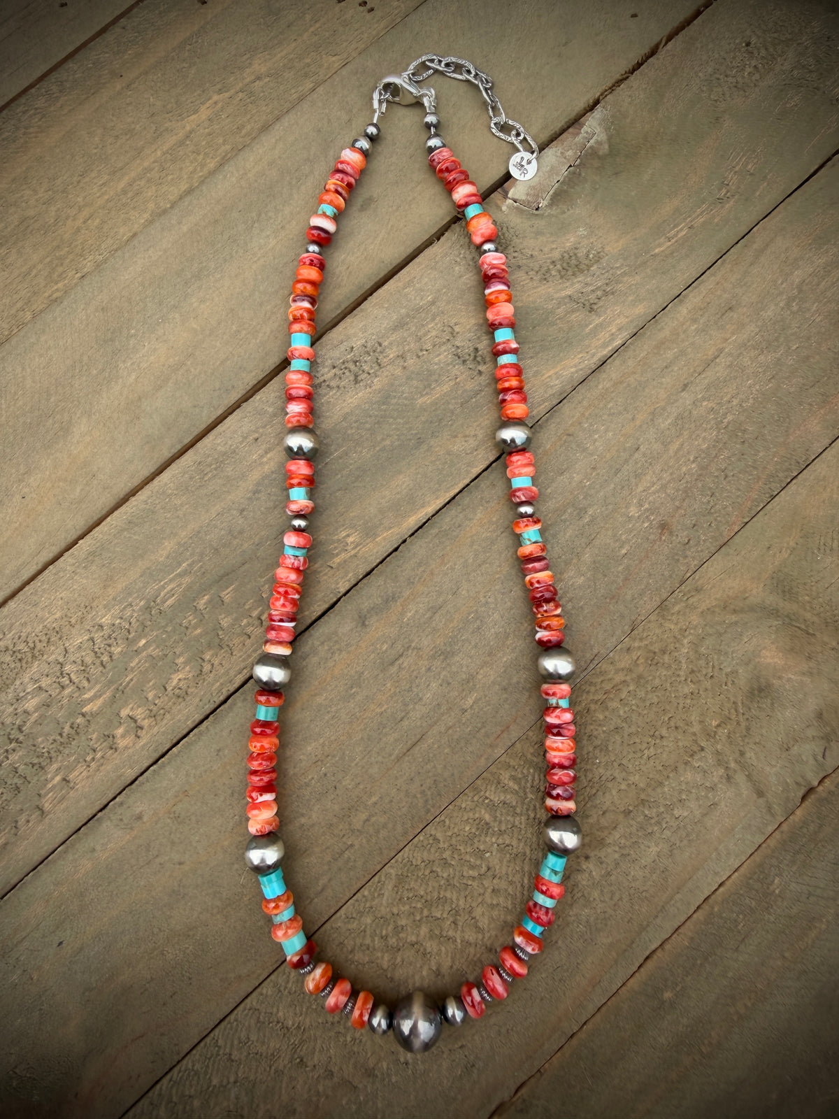 Orange Spiny Oyster Necklace