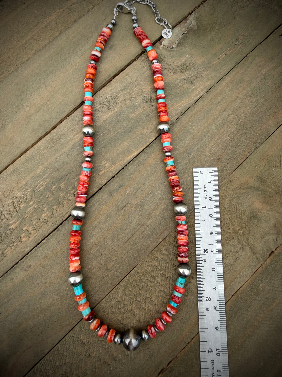 Orange Spiny Oyster Necklace