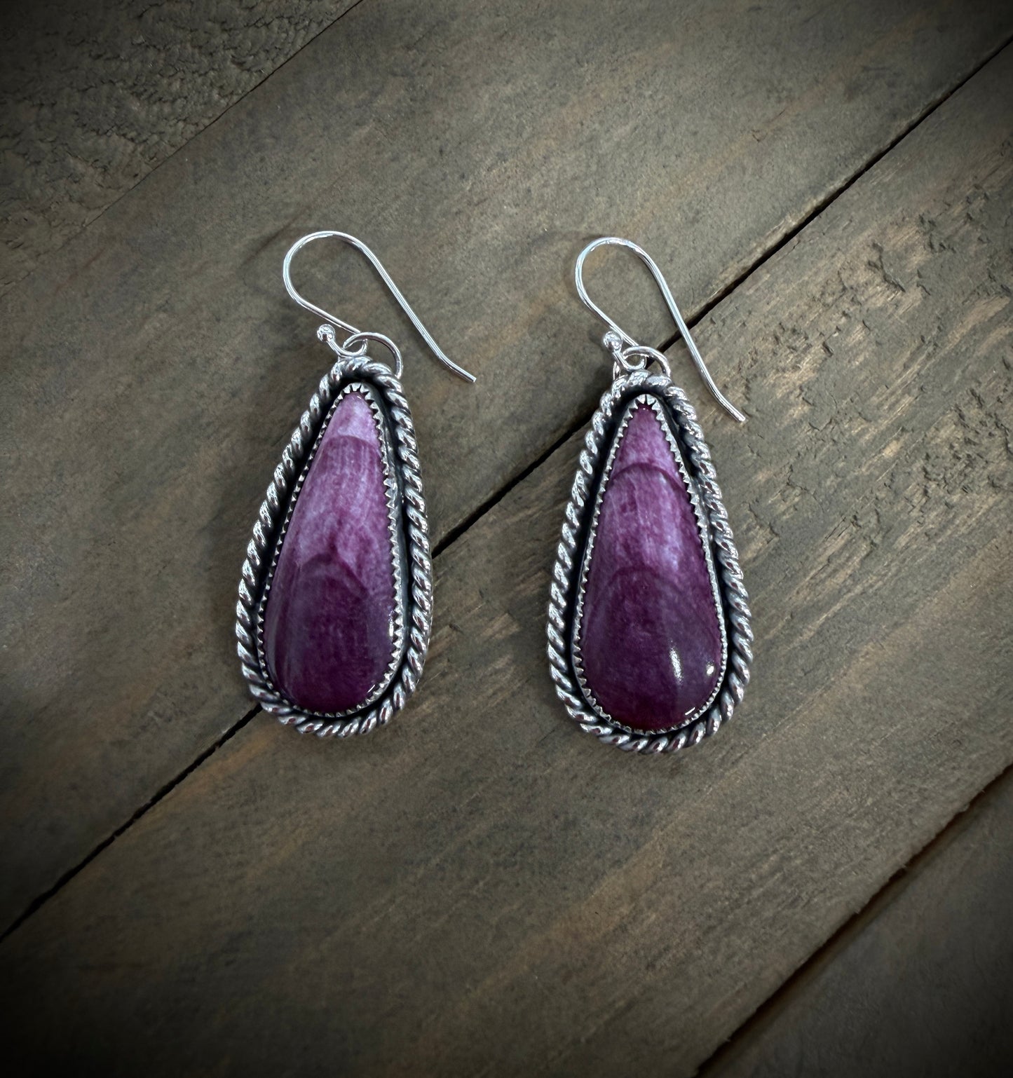 Purple Spiny Oyster Earrings