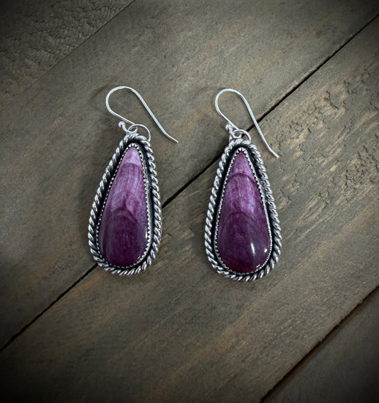 Purple Spiny Oyster Earrings
