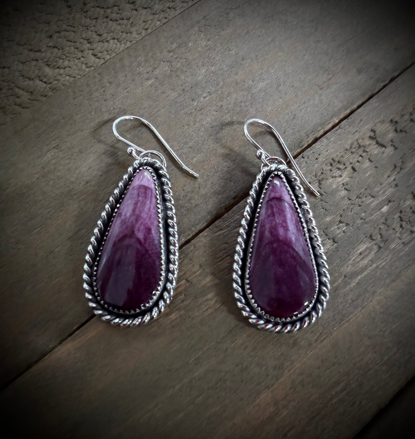 Purple Spiny Oyster Earrings