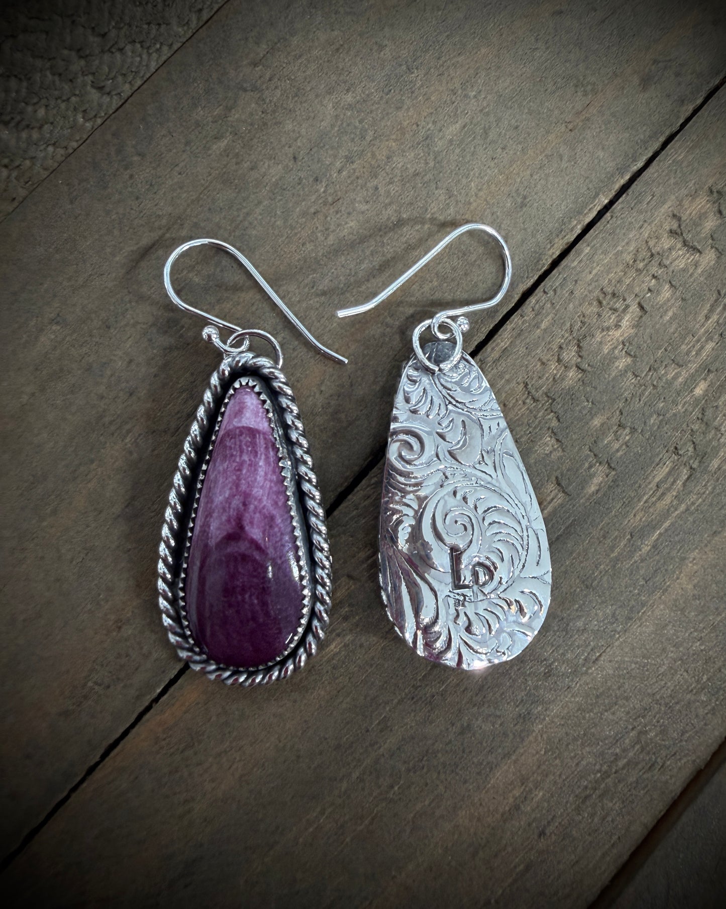 Purple Spiny Oyster Earrings