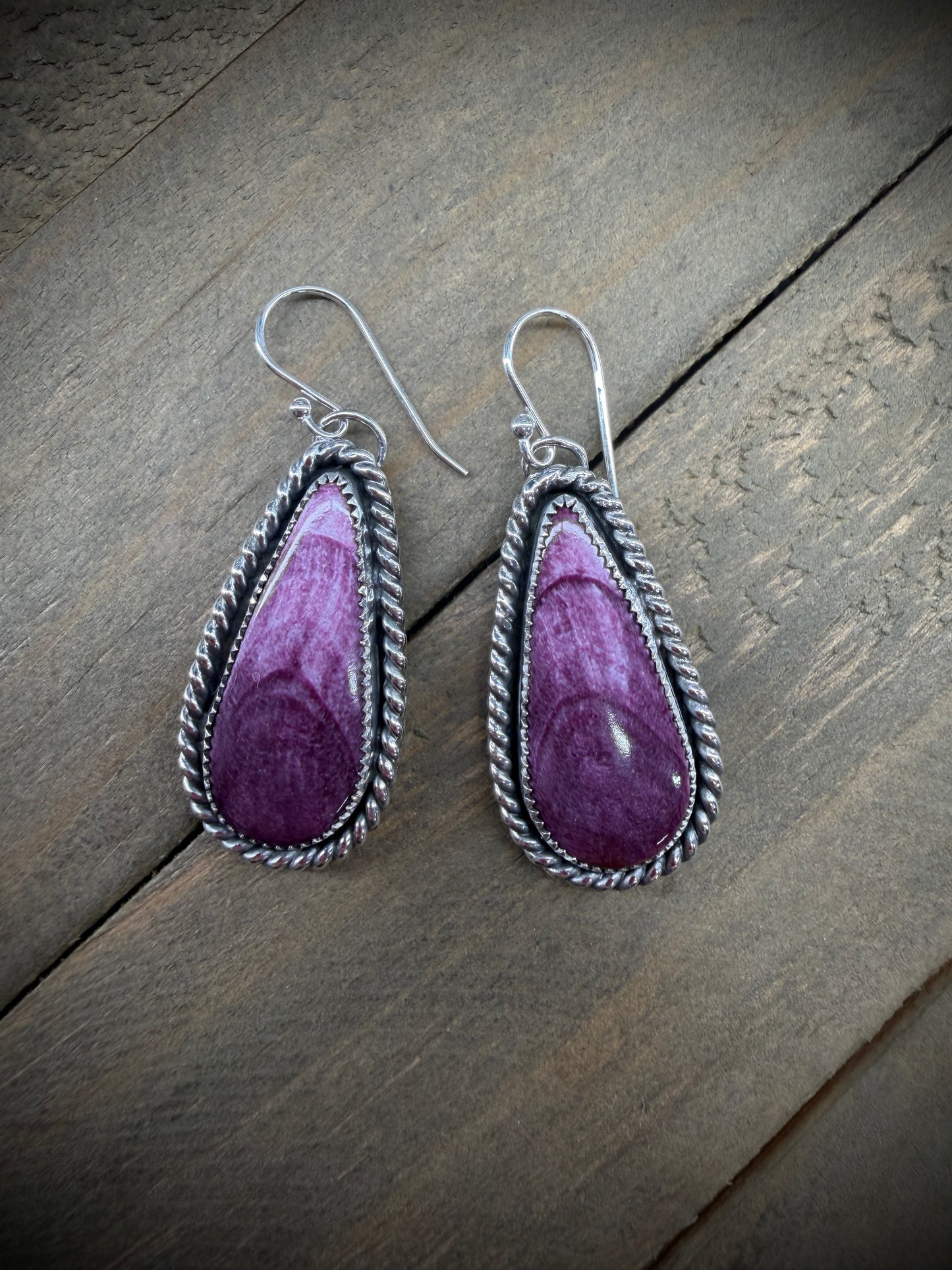 Purple Spiny Oyster Earrings
