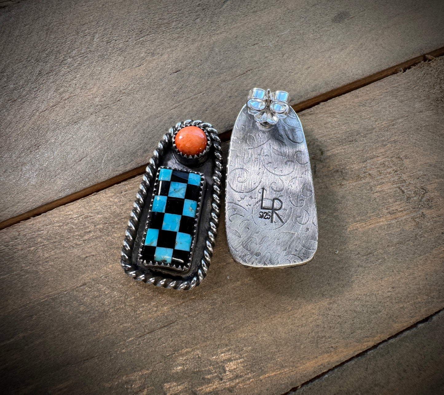 Colorful Checked Earrings