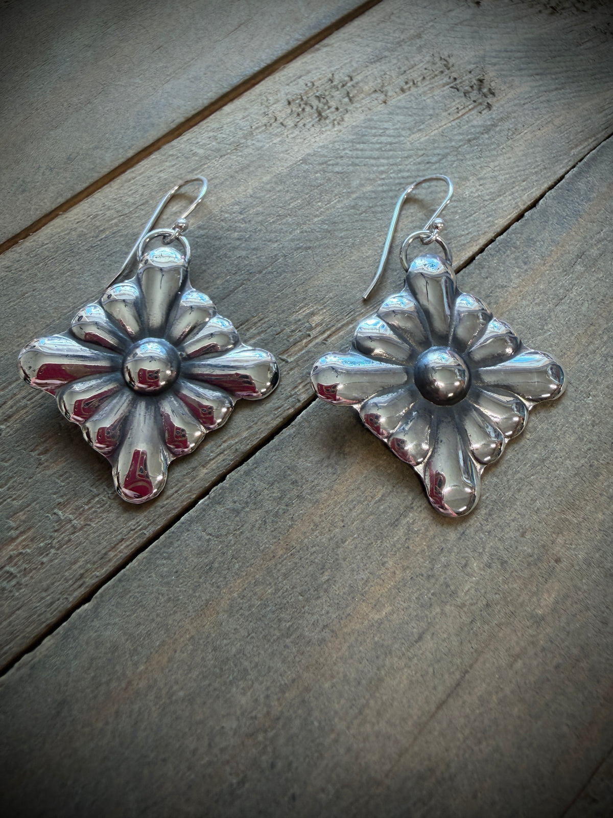 Cross Concho Earrings