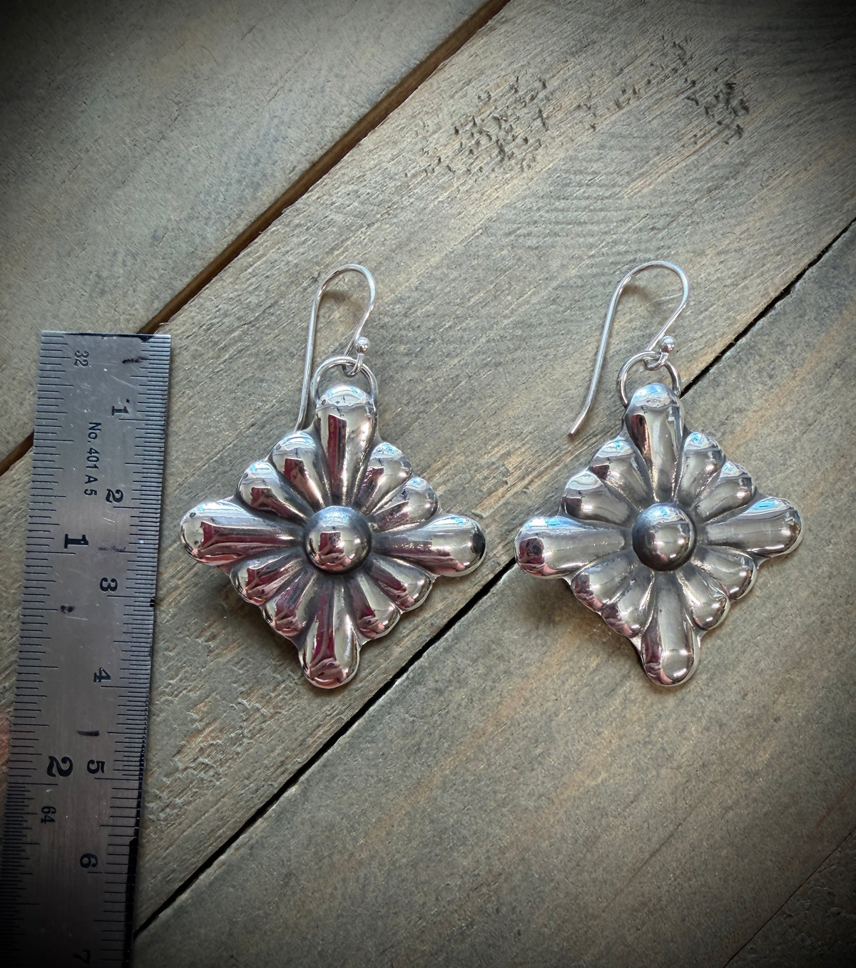 Cross Concho Earrings