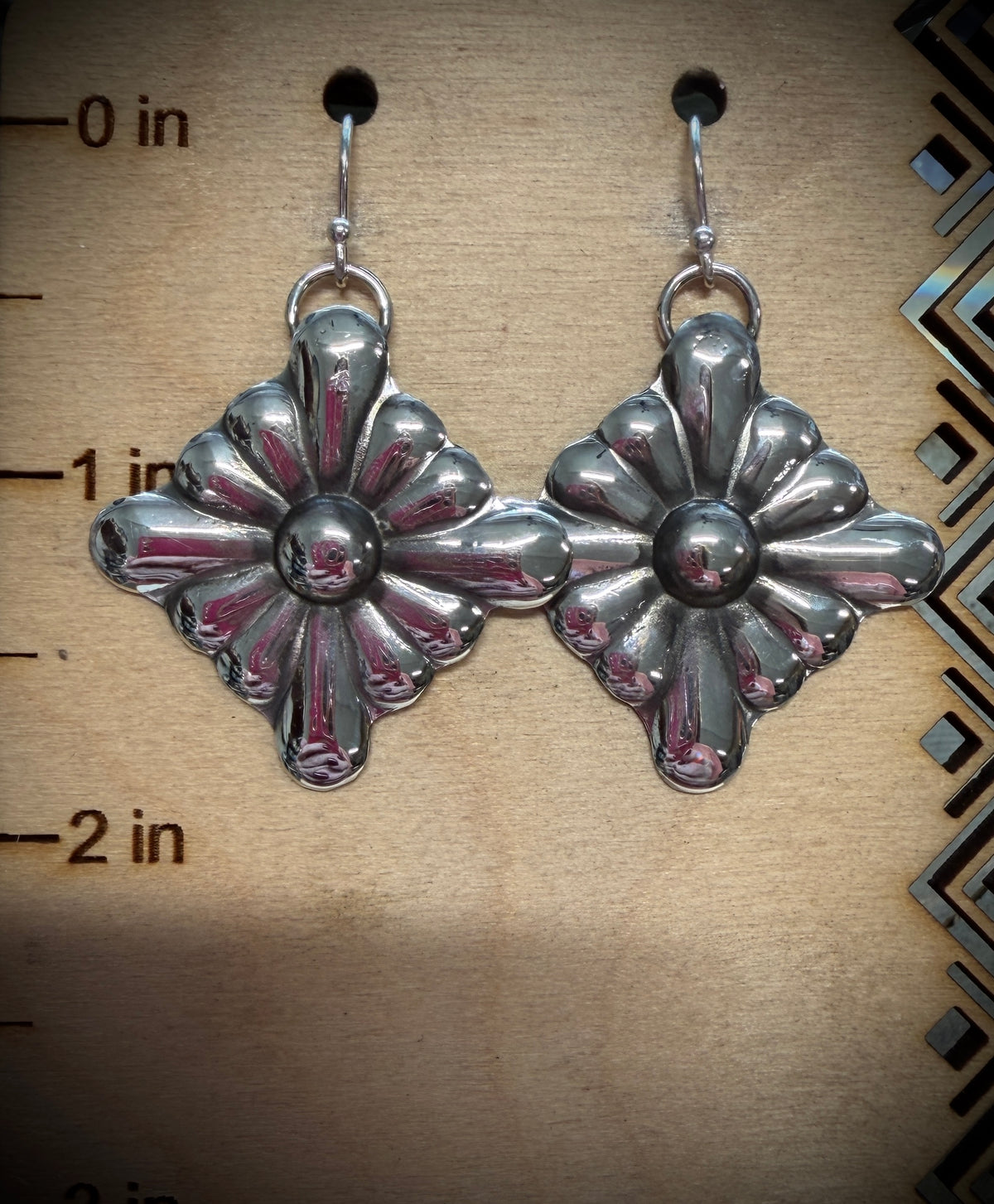 Cross Concho Earrings