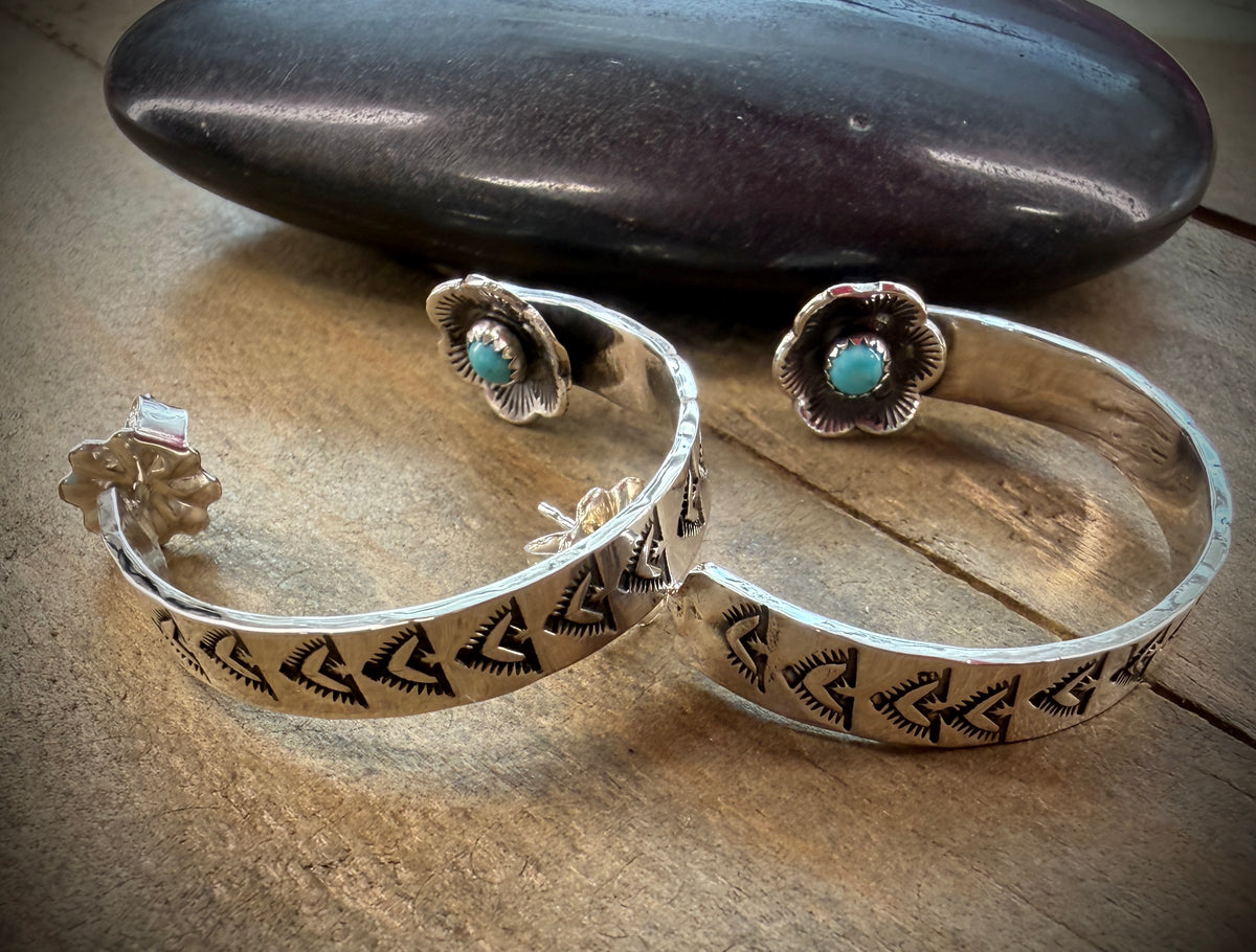 Hidden Flower with Turquoise #3