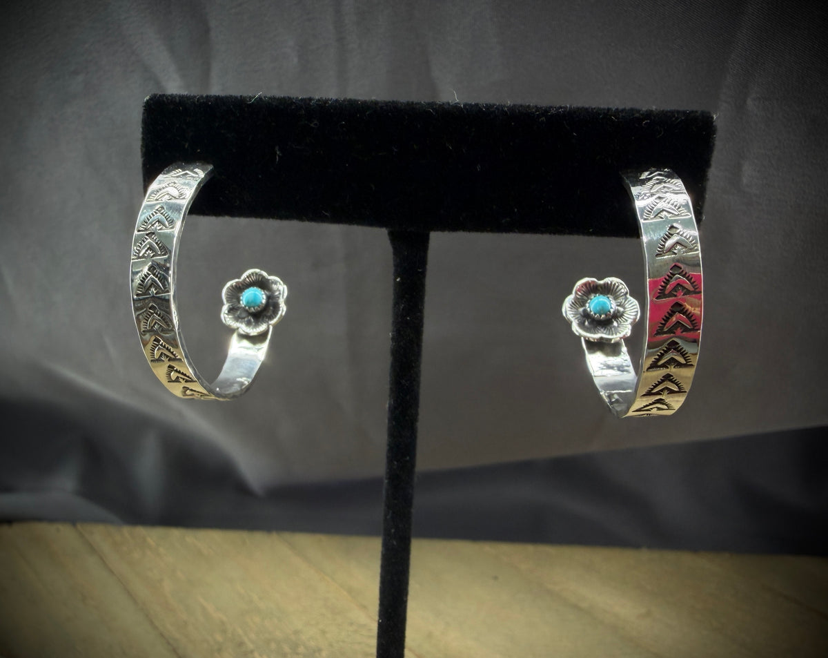 Hidden Flower with Turquoise #3