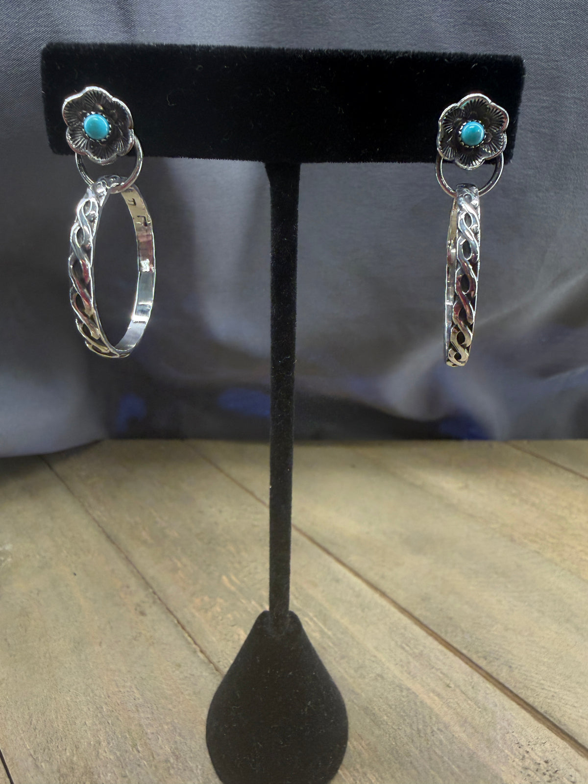Prairie Flower with Turquoise Earring #1