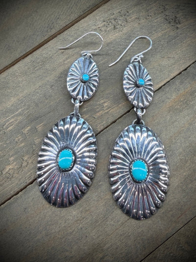 Concho and Turquoise Earrings
