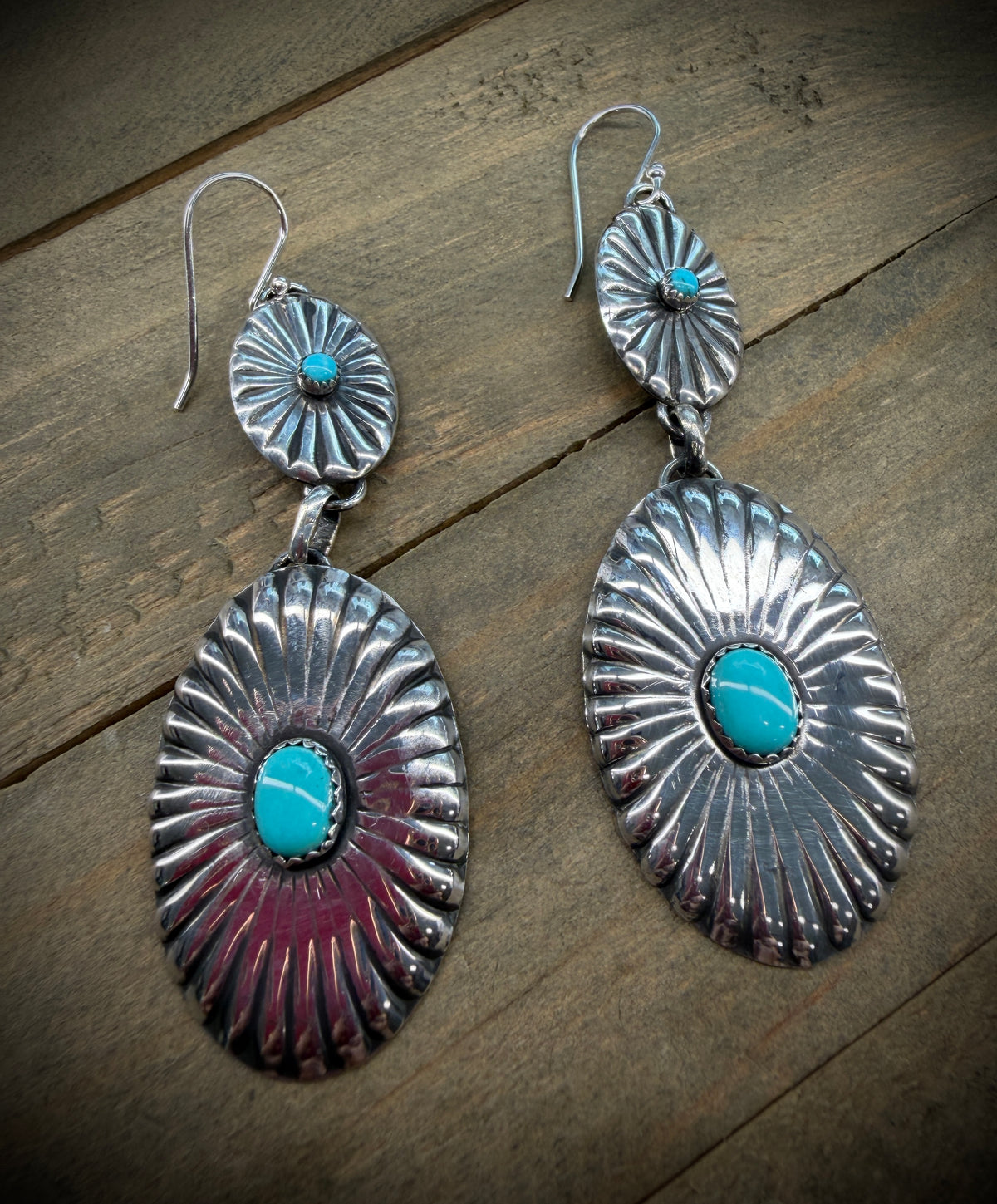 Concho and Turquoise Earrings