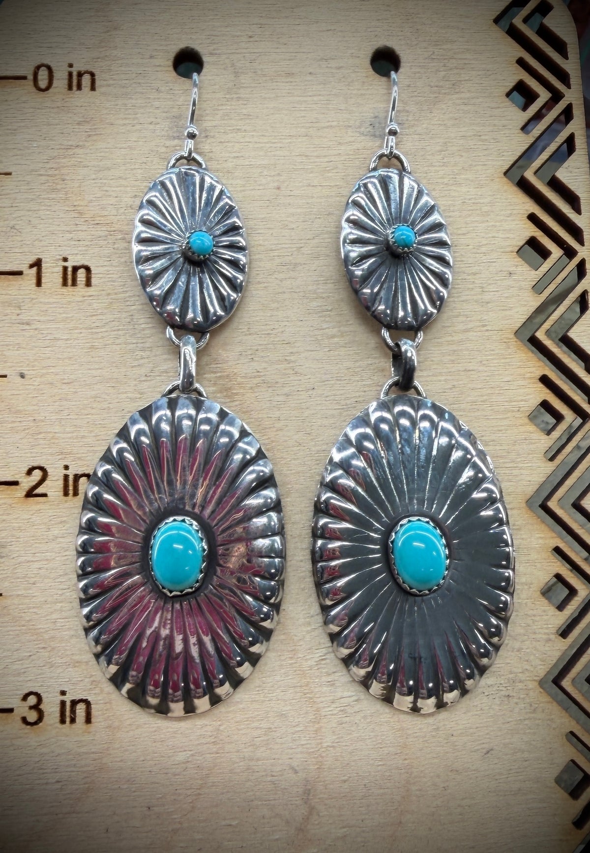 Concho and Turquoise Earrings