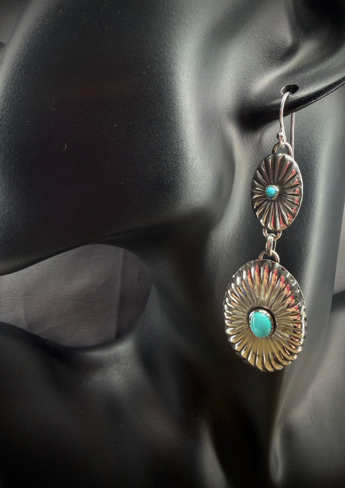 Concho and Turquoise Earrings