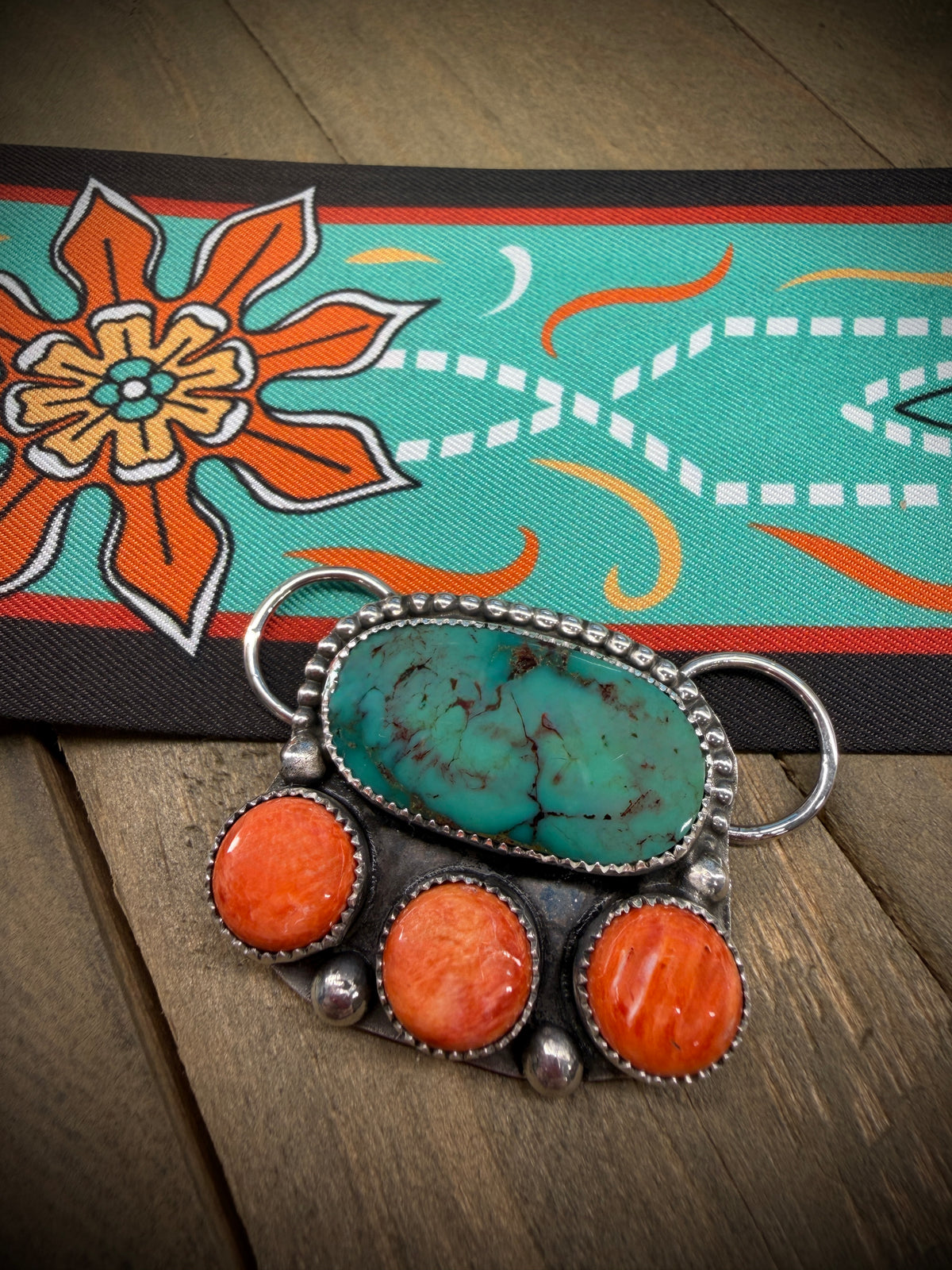Turquoise and Spiny Oyster Twilly Slide (Twilly is included)