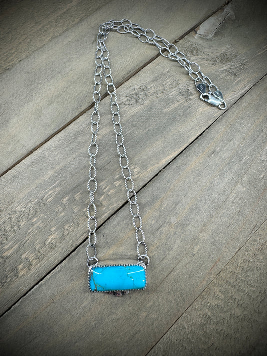 Turquoise Bar Necklace - Kingman