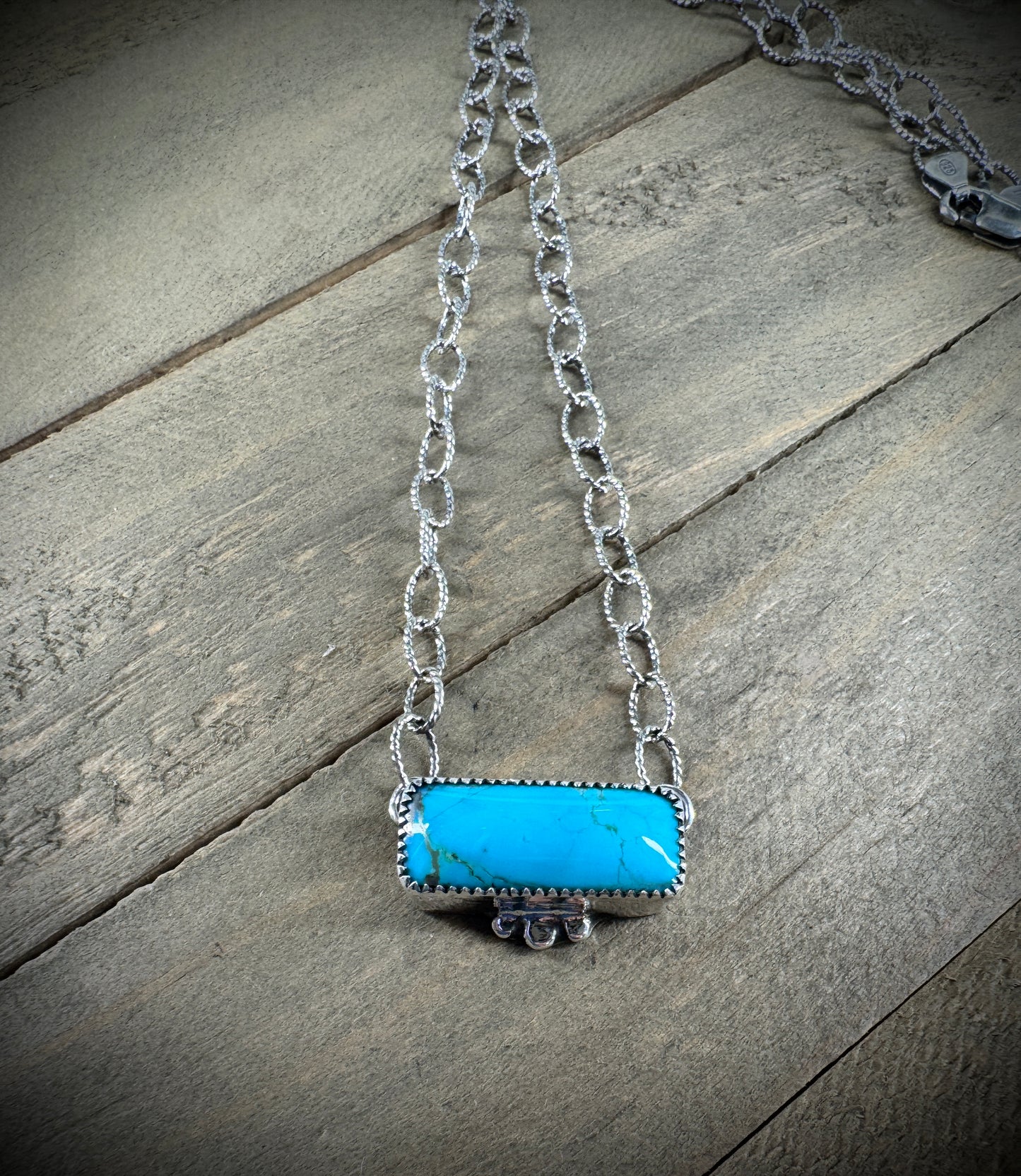 Turquoise Bar Necklace - Kingman