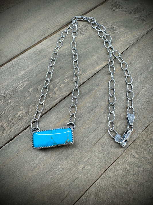 Turquoise Bar Necklace - Kingman