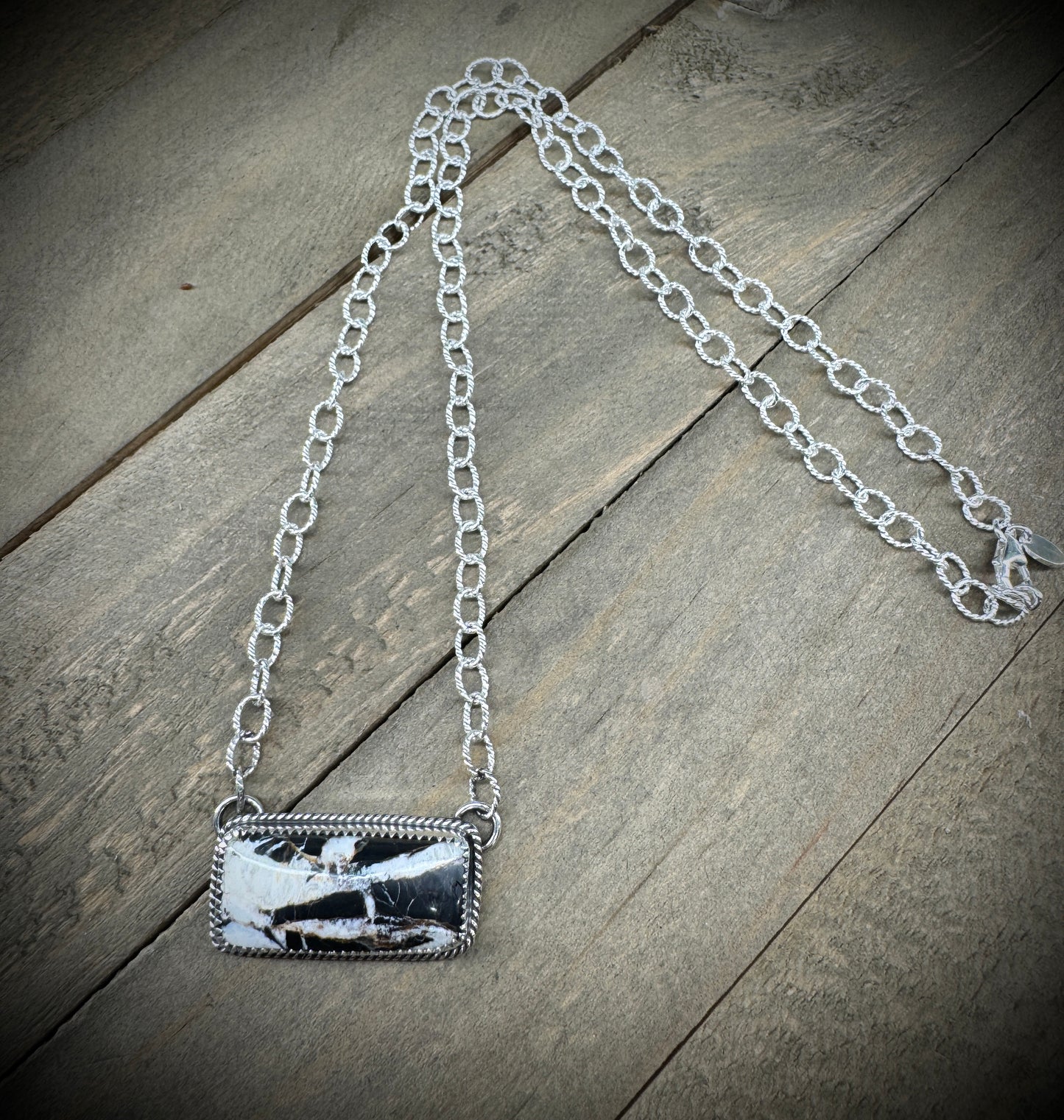 White Buffalo Bar Necklace