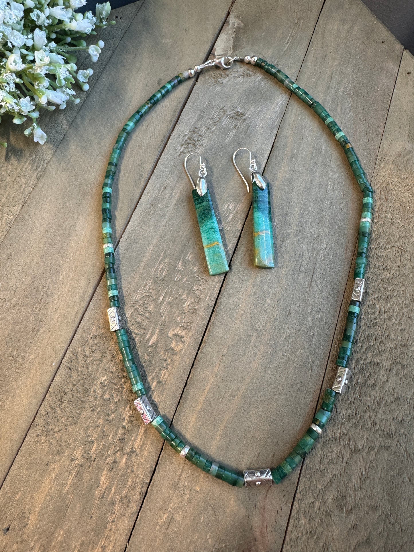 African Green Jade Necklace