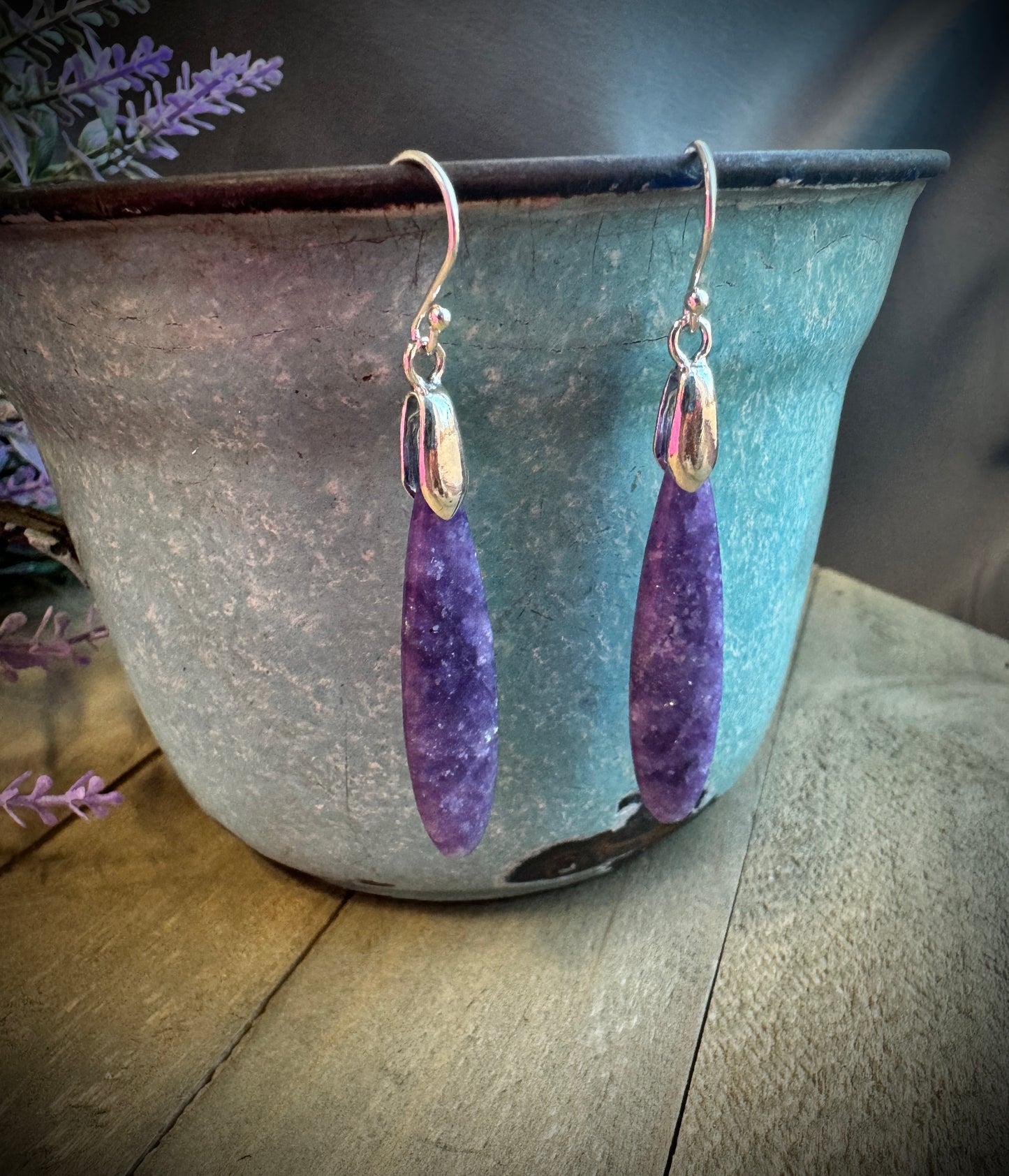 Lepidolite Earrings