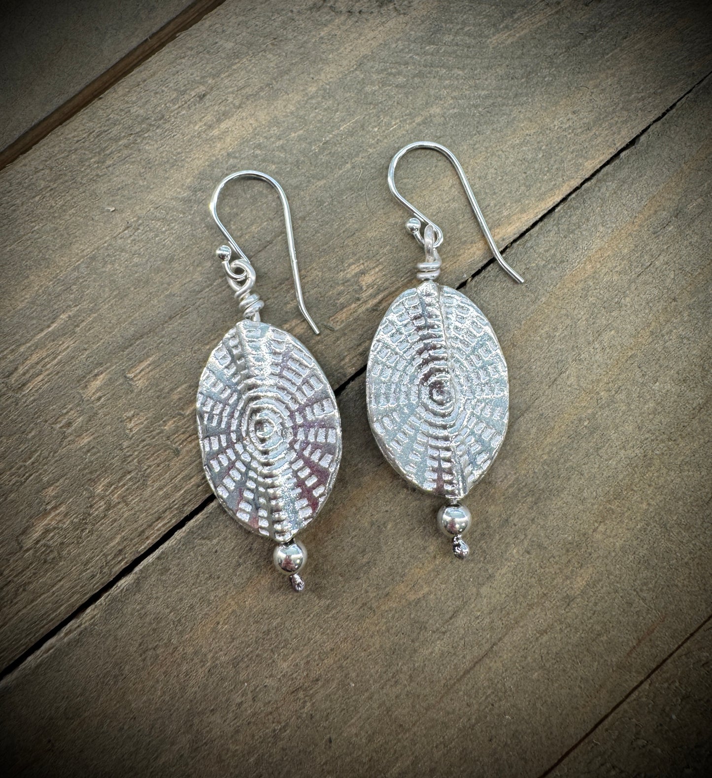 Thai Silver Earrings - Small Oval