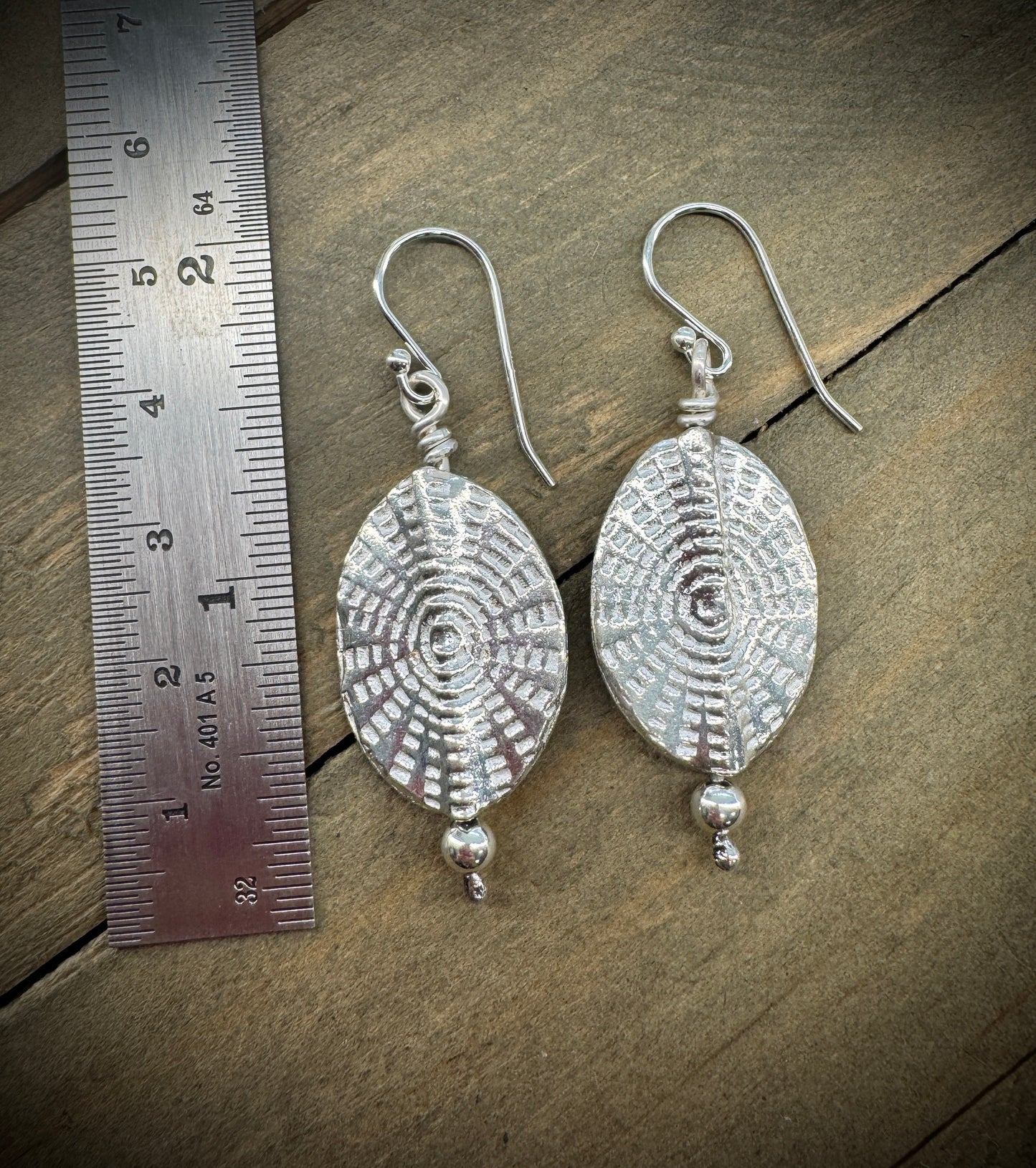 Thai Silver Earrings - Small Oval