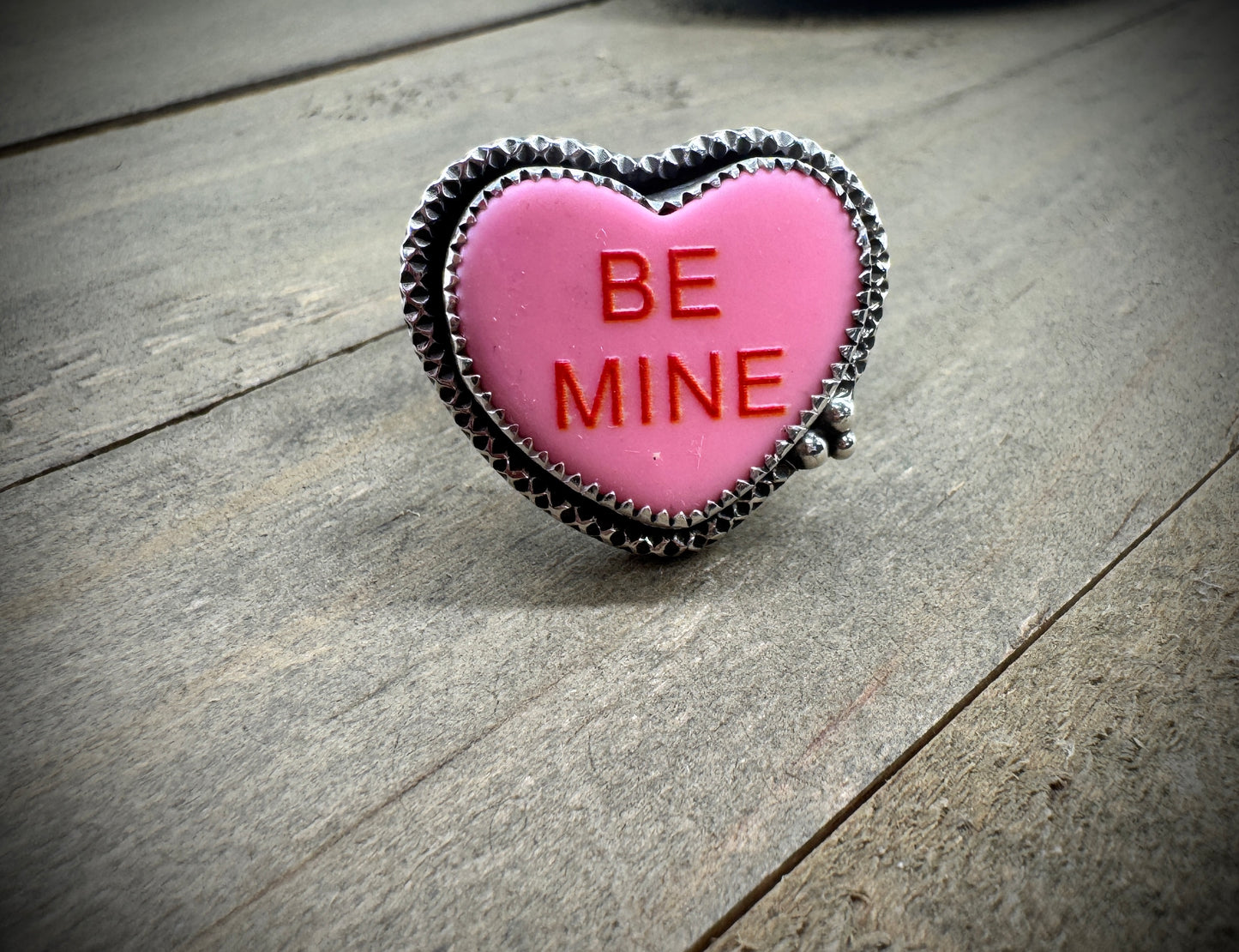 "Be Mine" Heart Ring - Pink