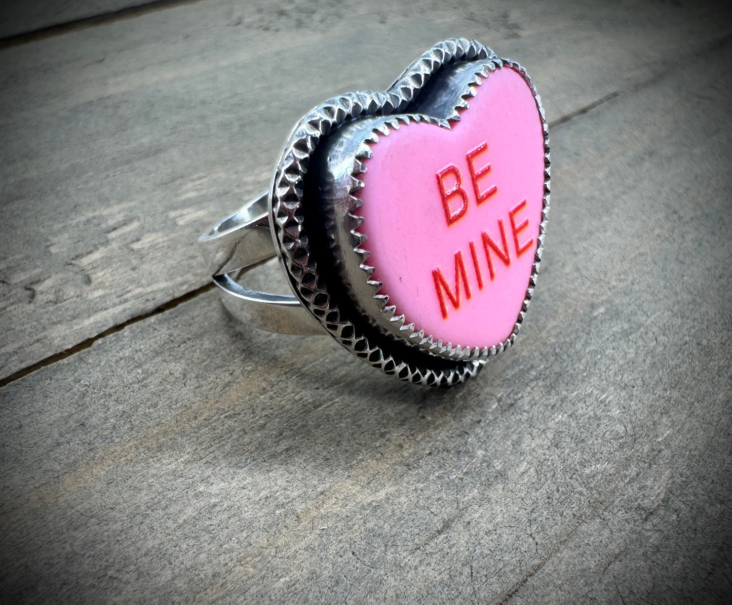 "Be Mine" Heart Ring - Pink