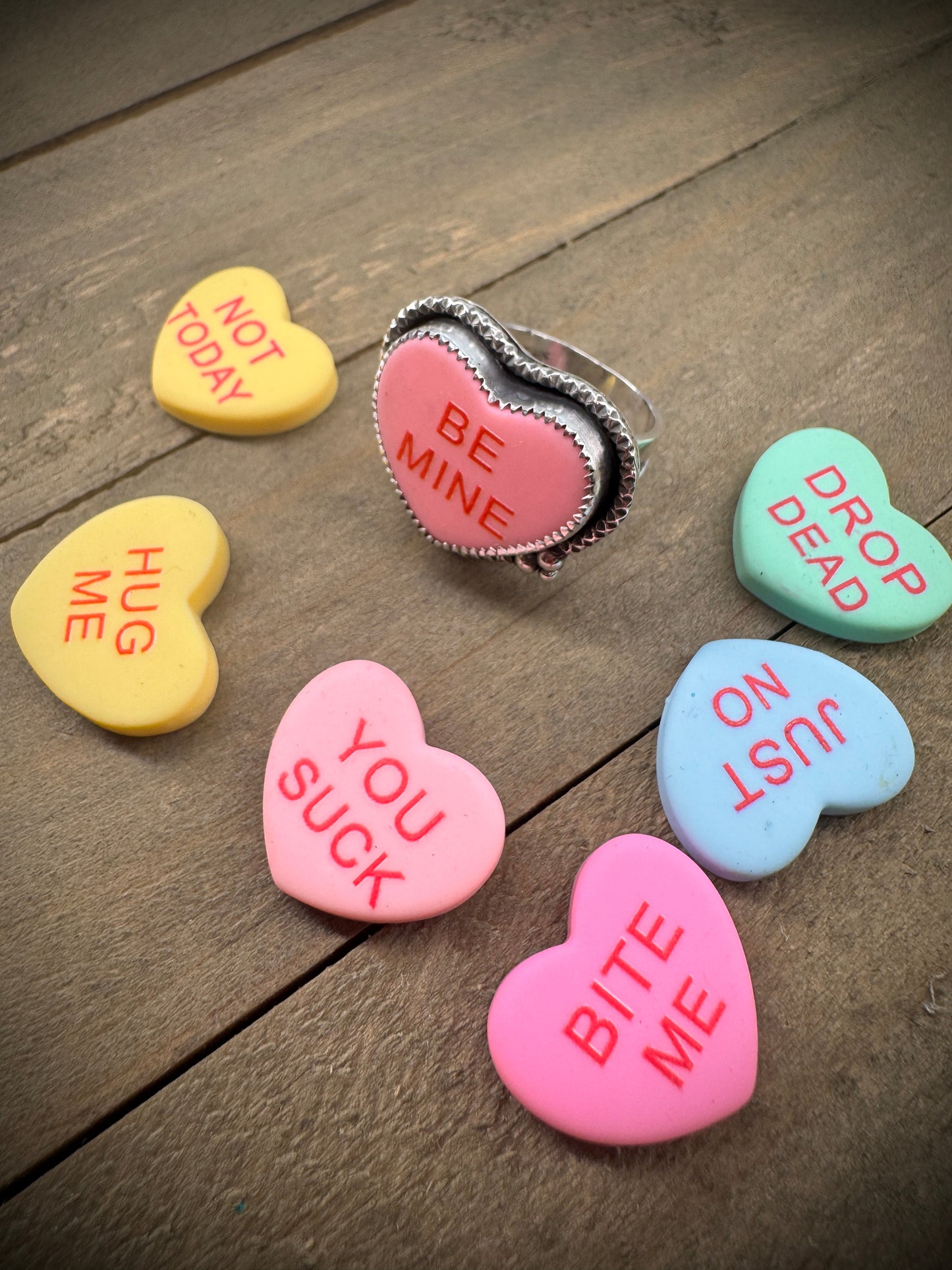 "Be Mine" Heart Ring - Pink