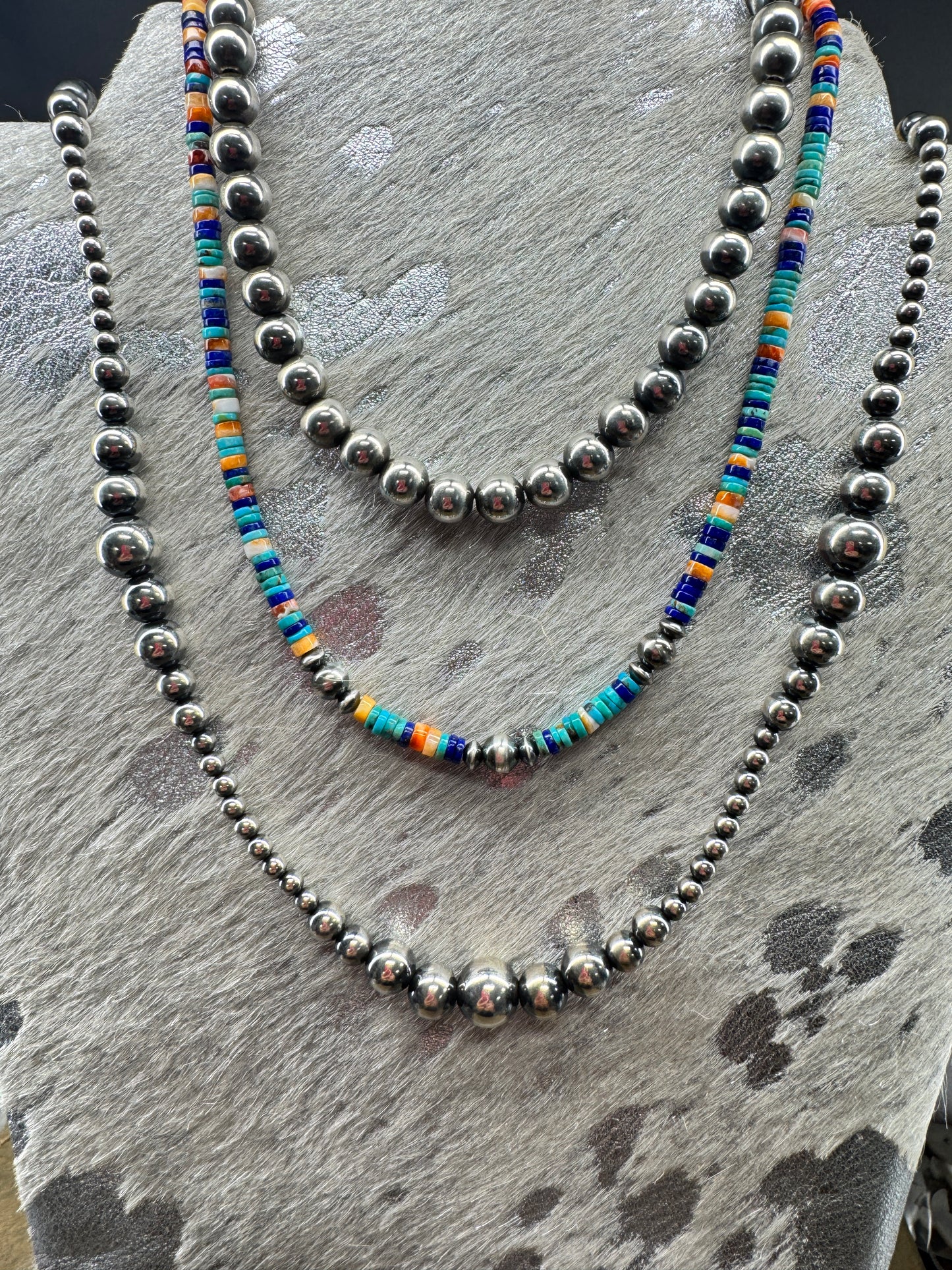 Turquoise, Lapis and Spiny Oyster Necklace