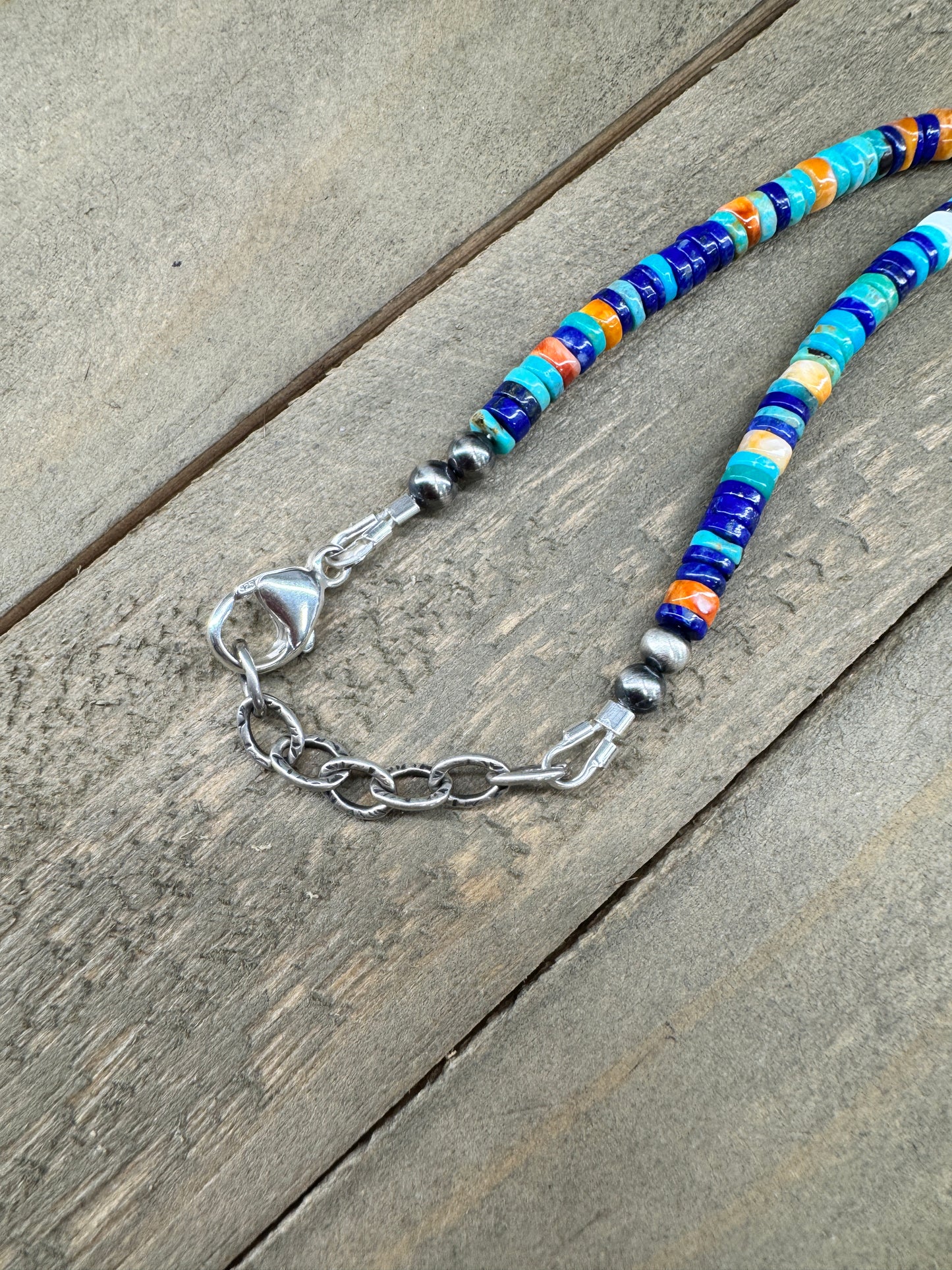 Turquoise, Lapis and Spiny Oyster Necklace
