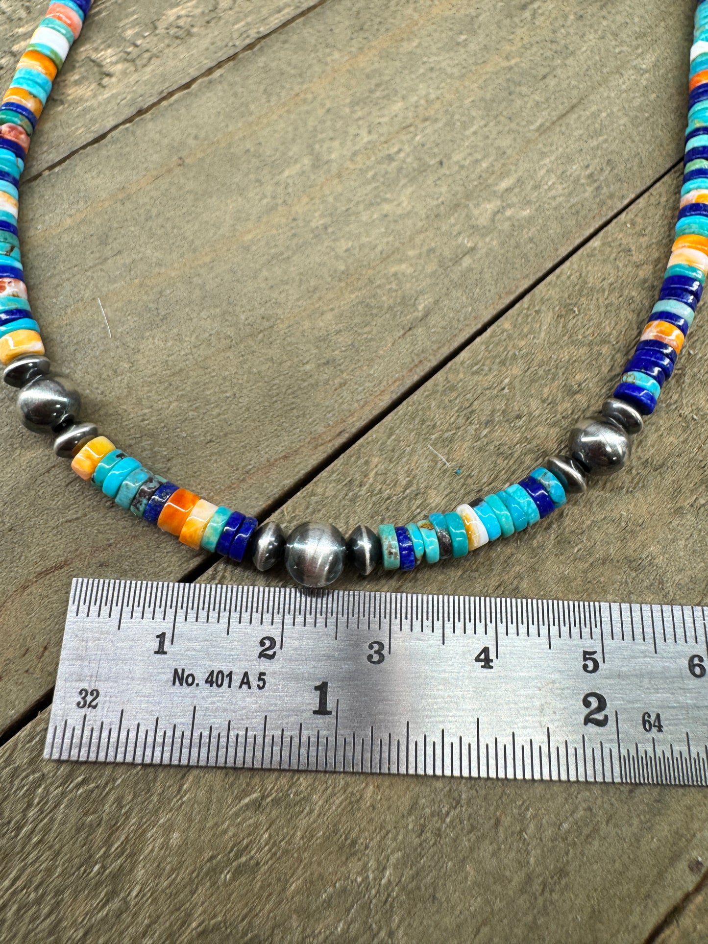 Turquoise, Lapis and Spiny Oyster Necklace