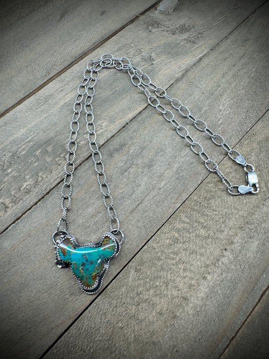 Turquoise Steer Necklace