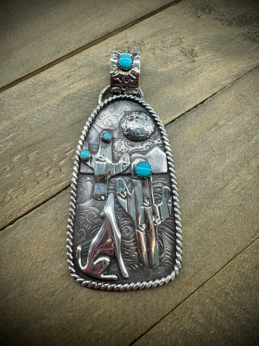 Howling at the Moon Pendant