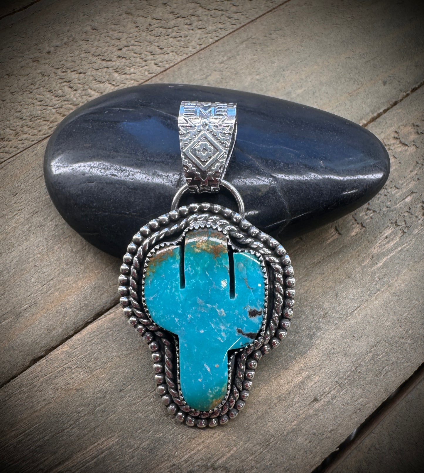 Turquoise Cactus Pendant