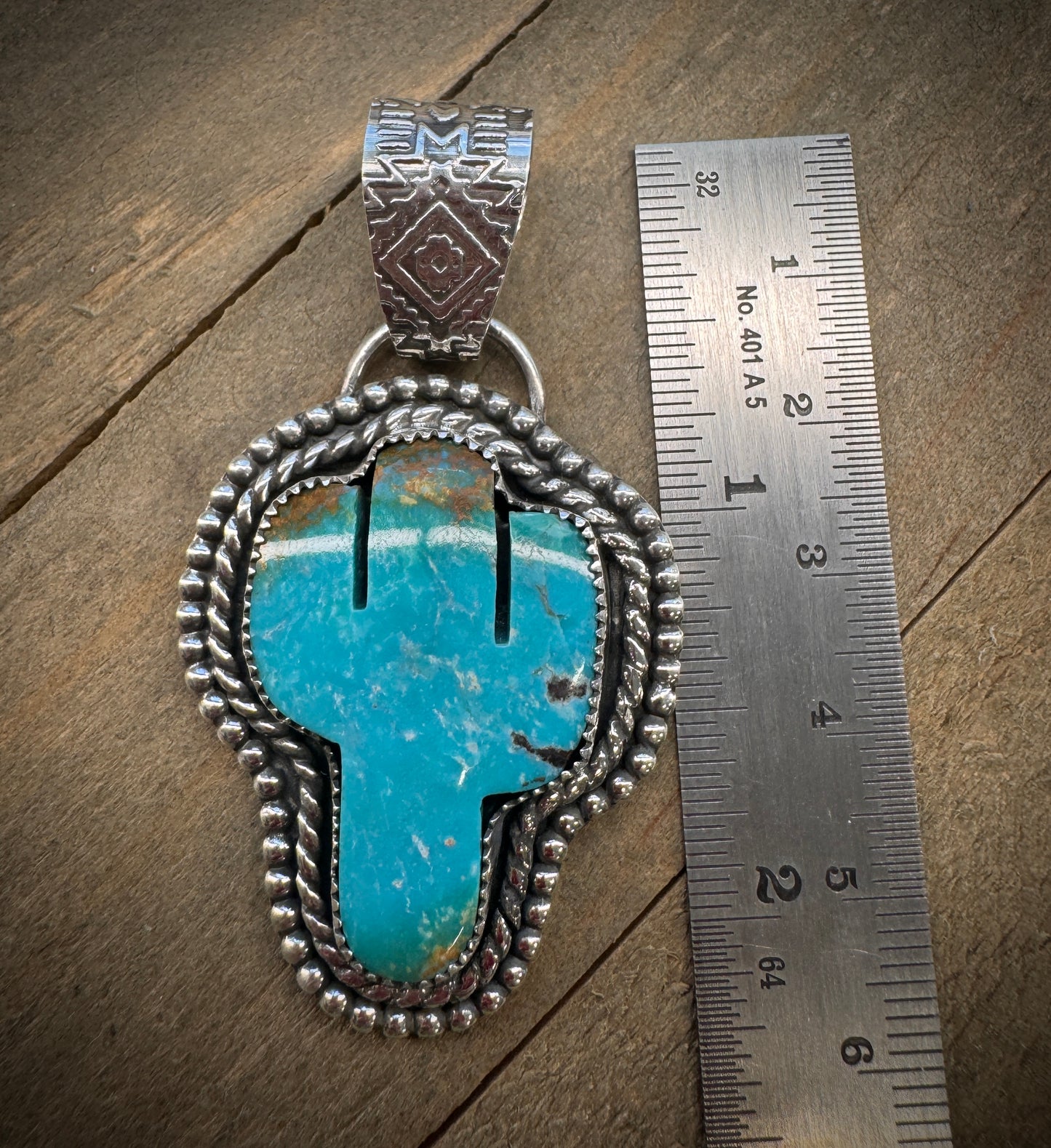 Turquoise Cactus Pendant