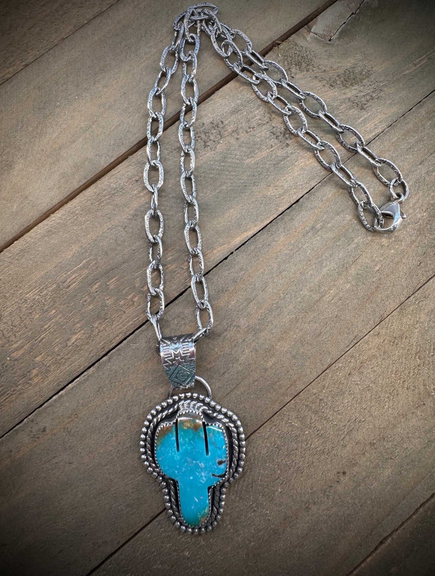 Turquoise Cactus Pendant