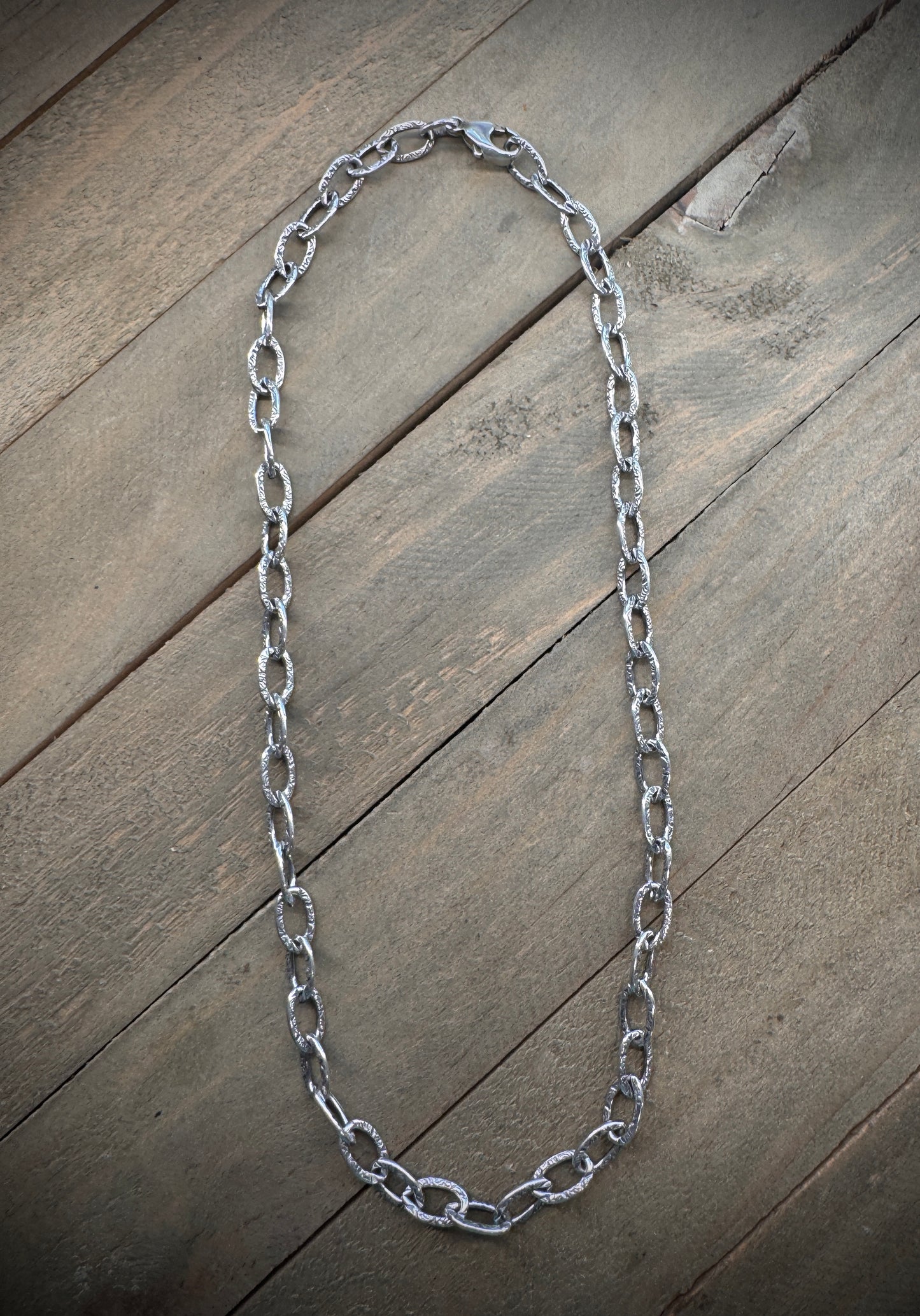7mm Oxidized Oval Chain
